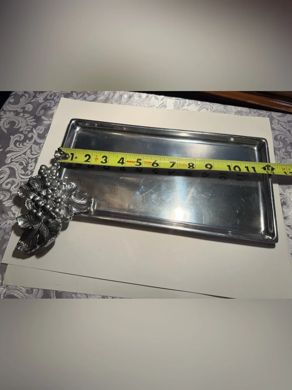 Vintage Arthur Court Metal Grape Platter Features 60th Anniversary Logo